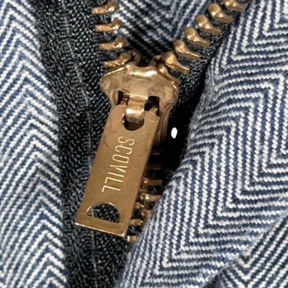 Vintage Wrangler Coveralls Mens 46R Blue Big Ben Twill Herringbone Carpenter USA - Picture 7 of 15